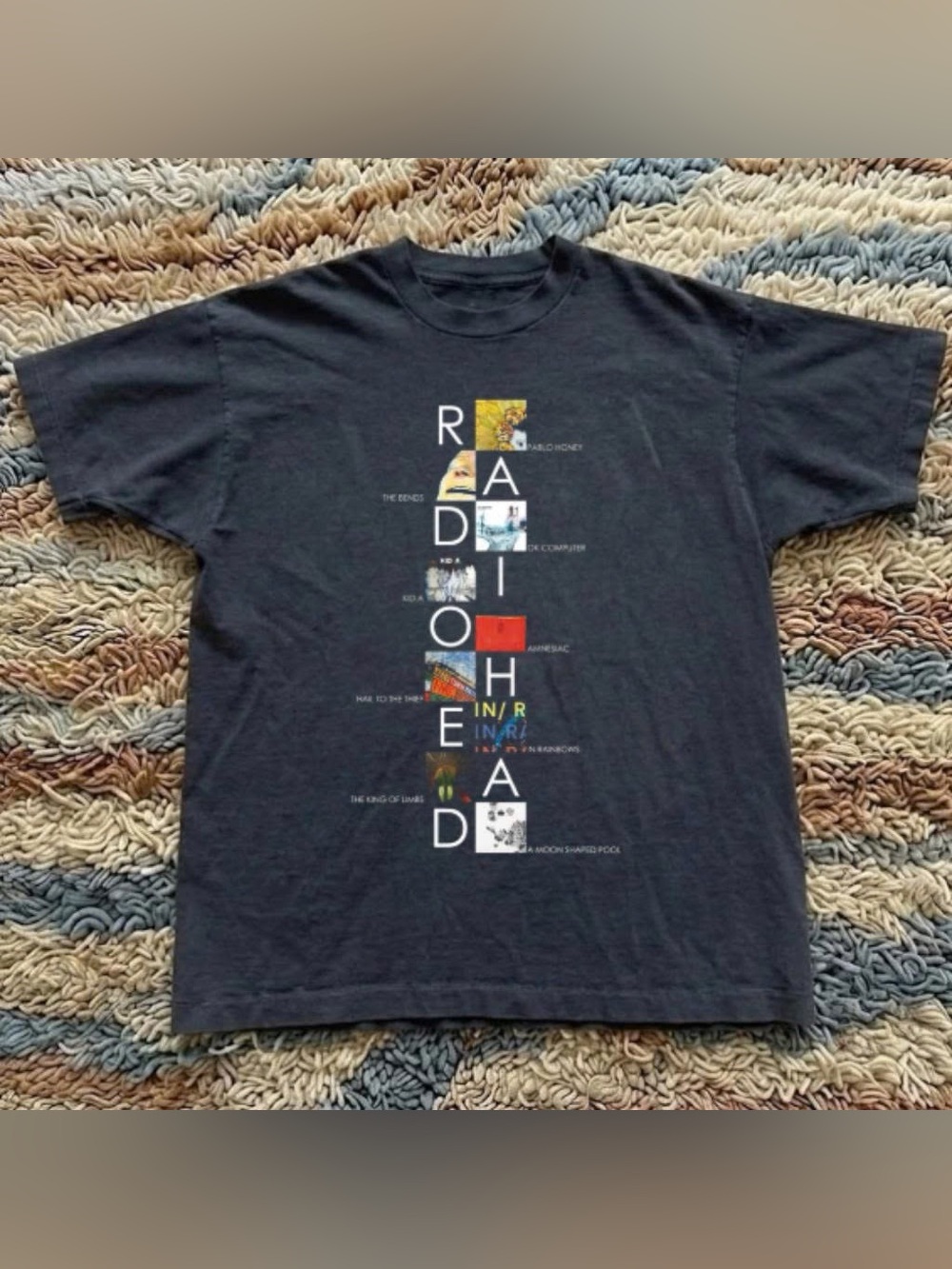 Vintage Black Tee Radiohead Graphic T Shirt